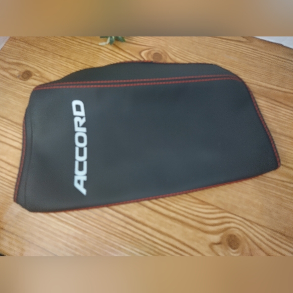 Boyuer Console Rest For Honda Accord Series Black Red Stitching - Picture 2 of 9
